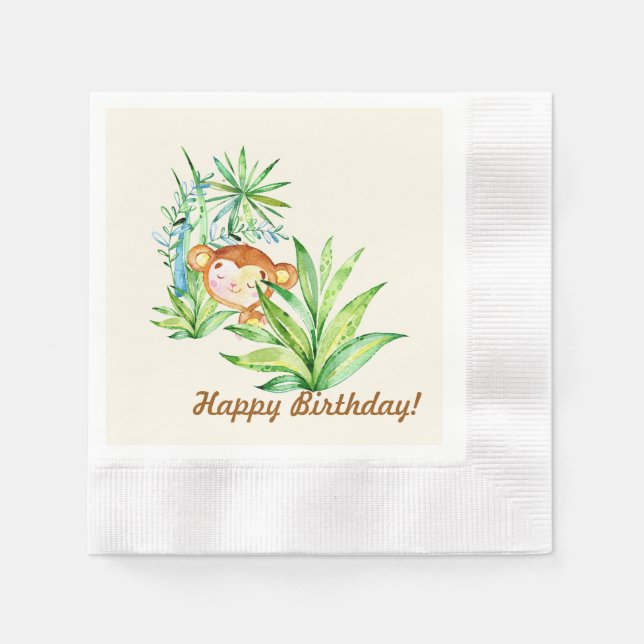 Serviette Jetable Monkey Kid (Devant)