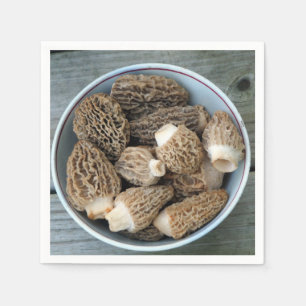 Serviette Jetable Morel Mushrooms