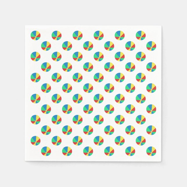 Serviette Jetable Motif Beach Ball | Partie du pool (Devant)