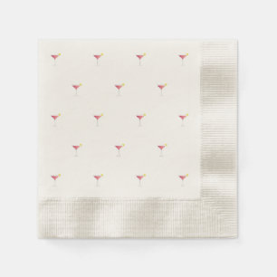 Serviette Jetable Motif cocktail rose