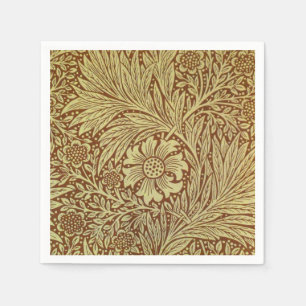 Serviette Jetable Motif de fleur antique de souci de William Morris