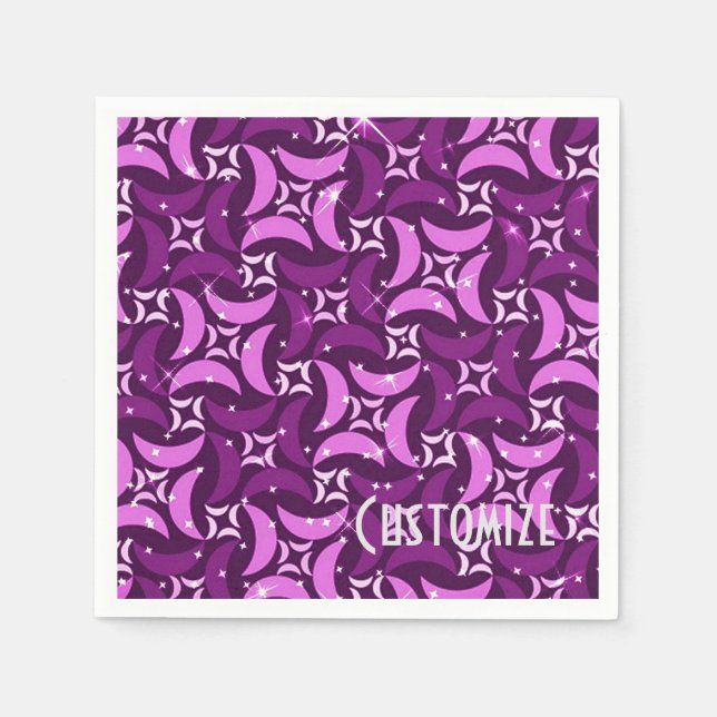 Serviette Jetable Motif de lune rose mystique (Devant)