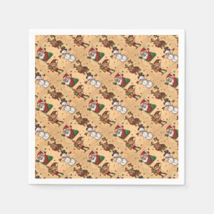 Serviette Jetable Motif de Noël vintage