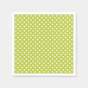 Serviette Jetable Motif de pois vert