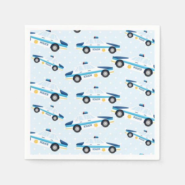 Serviette Jetable Motif de police (Devant)