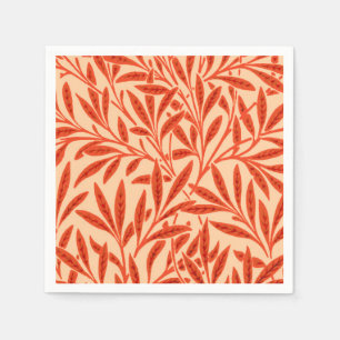Serviette Jetable Motif de saule de William Morris, mandarine