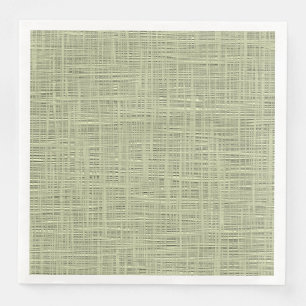 Serviette Jetable Motif de tissu de jute de Faux vert herbe chic Sag