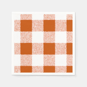 Serviette Jetable Motif de vérification En vichy Brown