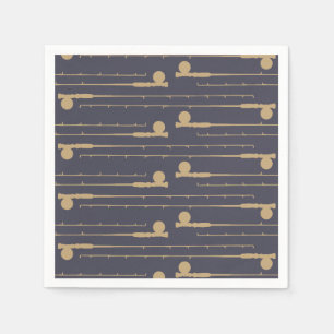 Serviette Jetable Motif des bâtons de pêche aérienne