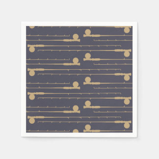 Serviette Jetable Motif des bâtons de pêche aérienne
