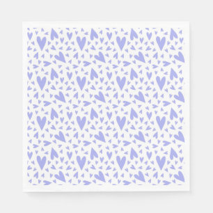 Serviette Jetable Motif des Coeurs de Lavande