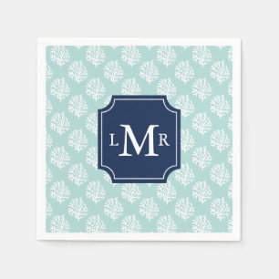 Serviette Jetable Motif d'été de la Monnaie mignonne et Monogramme b