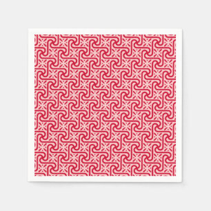 Serviette Jetable Motif en tuiles égyptiennes, rose profond et clair