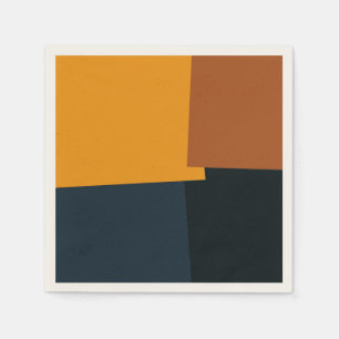 Serviette Jetable Motif géométrique moderne couleur rétro #9