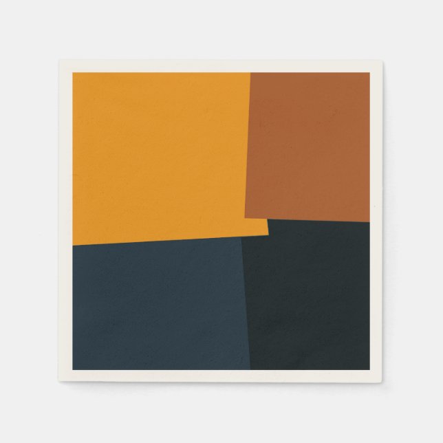 Serviette Jetable Motif géométrique moderne couleur rétro #9 (Devant)