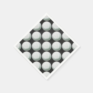 Serviette Jetable Motif peint de boule de golf