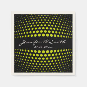 Serviette Jetable Motif pois vert acide