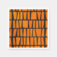 Motif tribal d'Afrique orange et noire
