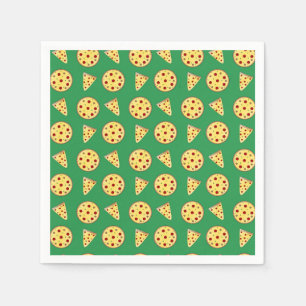 Serviette Jetable Motif vert de pizza