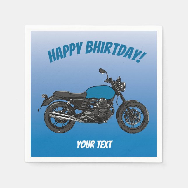 Serviette Jetable Motorcycle (Devant)