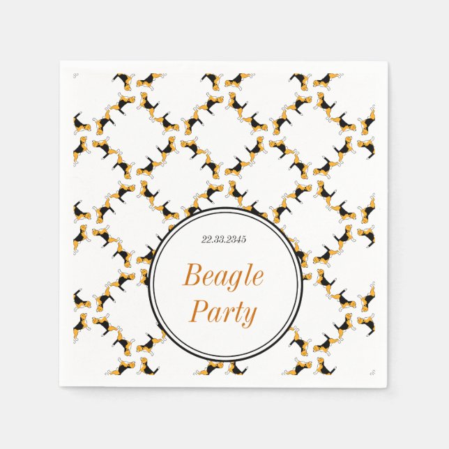Serviette Jetable Mouchoirs Beagle (Devant)