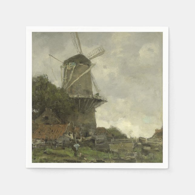 Serviette Jetable Moulin néerlandais, Jacob Maris (Devant)
