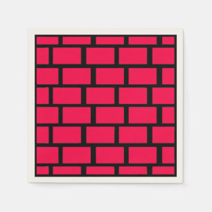 SERVIETTE JETABLE MUR EN BRIQUE ROUGE