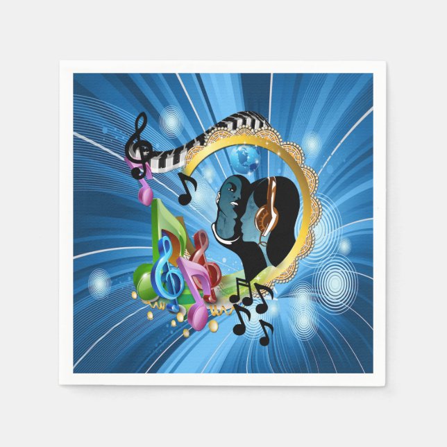 Serviette Jetable Musique pour l'âme (Devant)