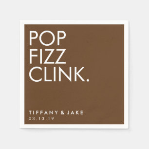 Serviette Jetable Napkin - Pop Fizz Clink
