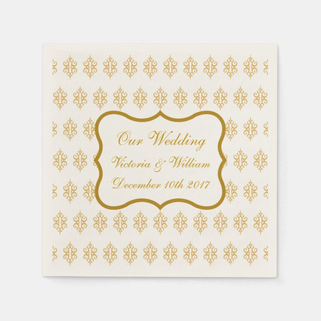 Serviette Jetable Napkins Mariage en dentelle antique (Devant)