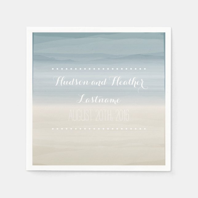 Serviette Jetable Napkins Mariage Ombre Shore (Devant)
