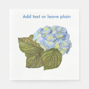 Serviette Jetable Naples Blue Hydrangea