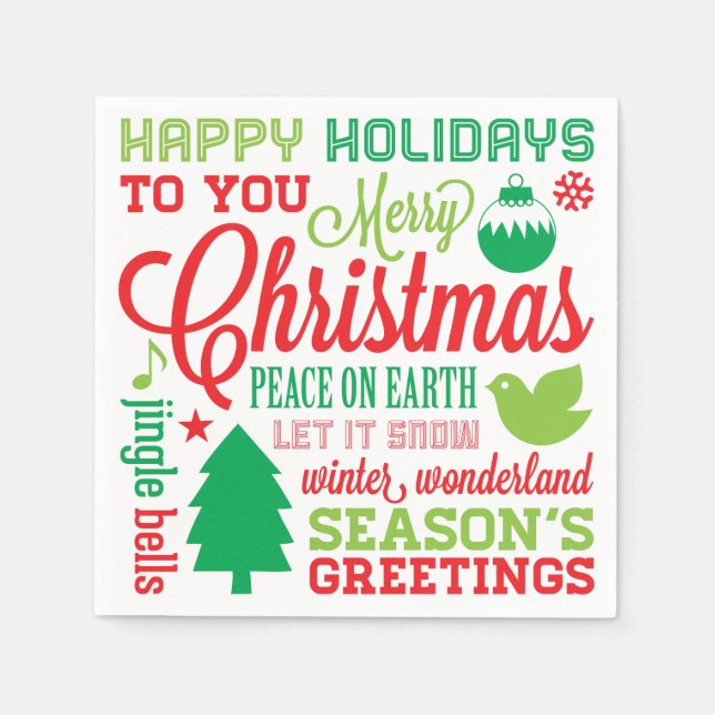 Serviette Jetable Naples de métro Holiday (Devant)