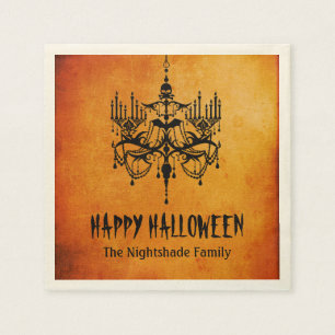 Serviette Jetable Naples Halloween Chandelier Papier
