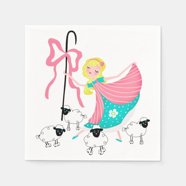 Serviette Jetable Naples Little Bo Peep (Devant)