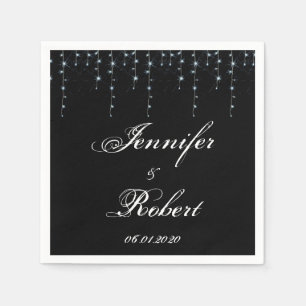 Serviette Jetable Naples Mariage du vignoble de minuit