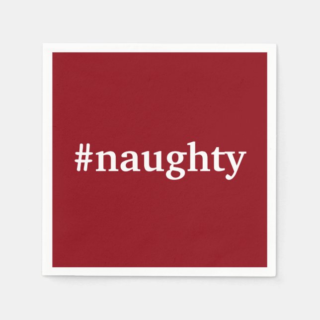 Serviette Jetable Naughty Nice Cocktail de Noël Pary Napkin (Devant)