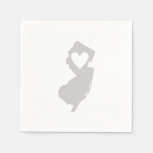 Serviette Jetable New Jersey Heart Paper Party Napkins