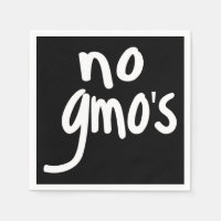 No OGM for Heathy Food Promotional Black