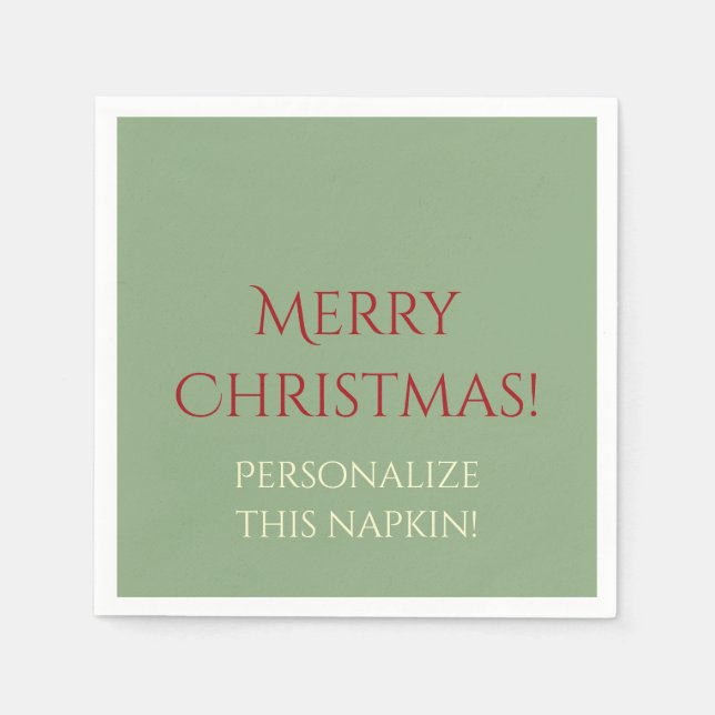 Serviette Jetable Noël Solid 05-Green-PAPER FÊTE NAPKINS (Devant)