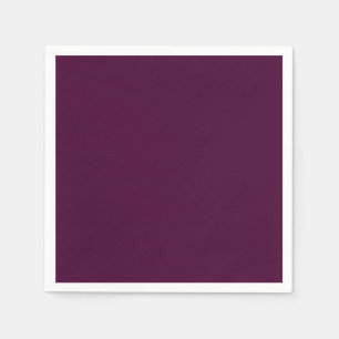 Serviette Jetable Noir Cerisier couleur solide