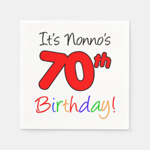 Serviette Jetable Nonno, 70e anniversaire de Napkins