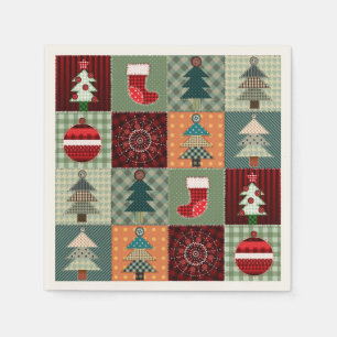 Serviette Jetable Nostalgale Vintage Patchwork Quilt