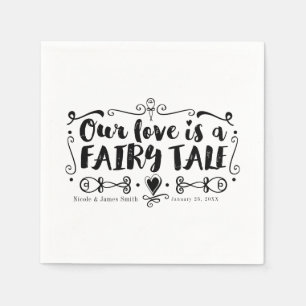 Serviette Jetable NOTRE AMOUR EST UN MOT DE FIERTÉ TALON Personnalis