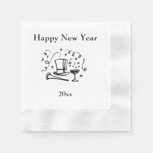 Serviette Jetable Nouvel An Bonne année avec année