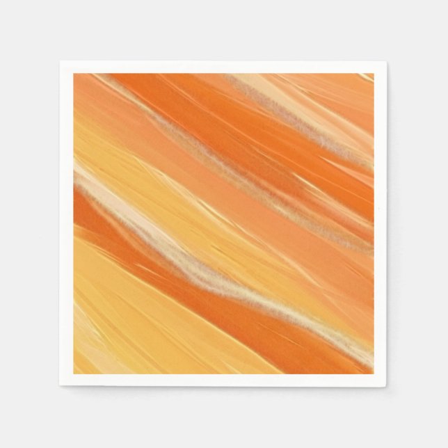 Serviette Jetable Nuances d'orange (Devant)