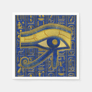 Serviette Jetable Oeil égyptien d'or de lazulite de Horus - de