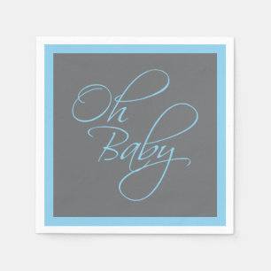 Serviette Jetable Oh Baby Posh Baby shower pour garçon