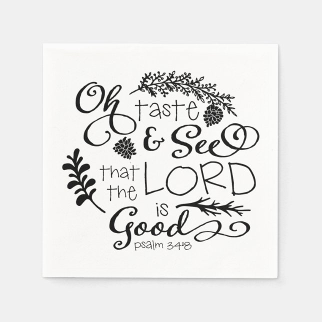 Serviette Jetable Oh Taste and See Holiday Paper Napkins (Devant)