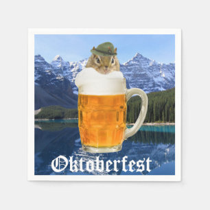 Serviette Jetable Oktoberfest Fête de la bière fête des animaux